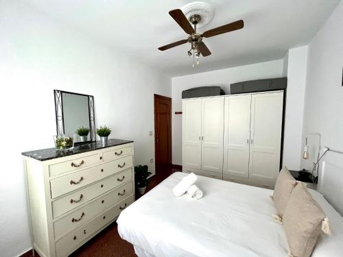 Postel nebo postele na pokoji v ubytování Vera Apartment, acogedor y tranquilo en el corazón de la ciudad