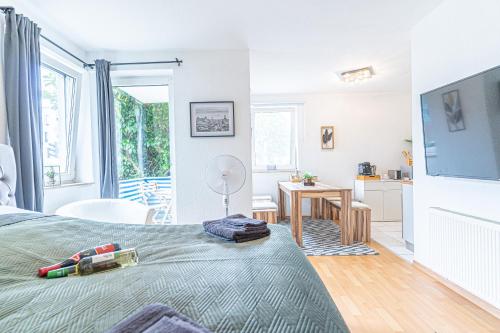 TV a/nebo společenská místnost v ubytování Apartment Wesseling