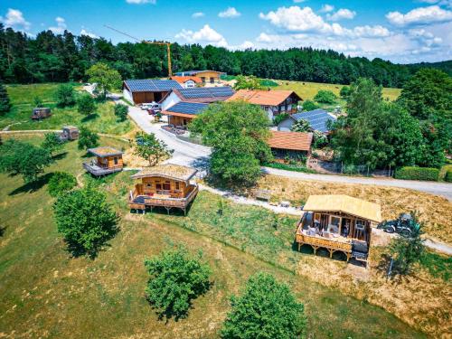 an aerial view of a home with a house at Garnecker Freiheit in Reut