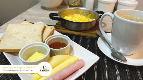 Opsi sarapan yang tersedia untuk tamu di Hostal Campos Rancagua