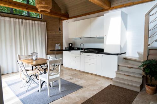 Køkken eller tekøkken på Ferienhaus Gartenglück