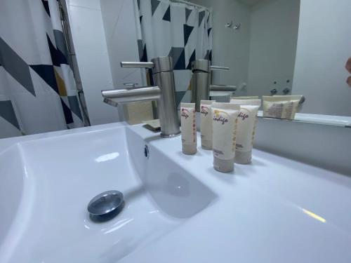 Vannituba majutusasutuses Epicentro Suites Apart Hotel - Temuco