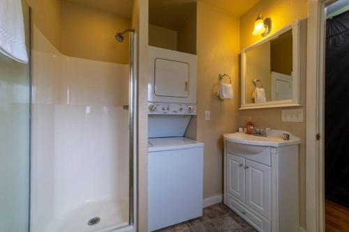 A kitchen or kitchenette at Elk Meadow Cabins 15B Lady Bird - Single Room