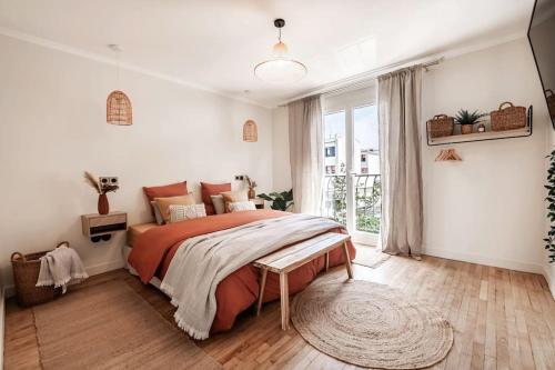 Postelja oz. postelje v sobi nastanitve Appartement spa : O'Spa Zen Jacuzzi-Sauna-Terrasse