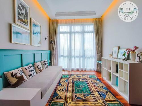 Ένα ή περισσότερα κρεβάτια σε δωμάτιο στο The Hermes Villa by RR JBcity