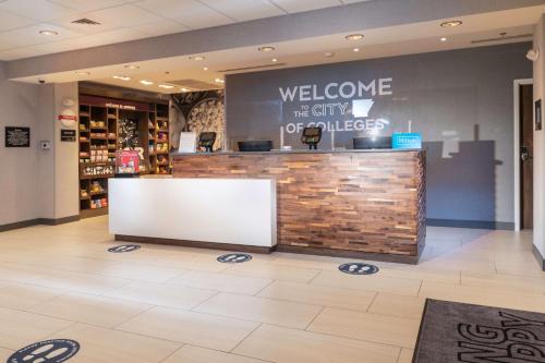a store lobby with a counter and a whiteboard at Hampton Inn & Suites Conway, Ar in Conway