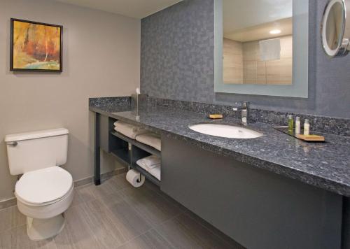 a bathroom with a toilet and a sink at Doubletree By Hilton Chico, Ca in Chico