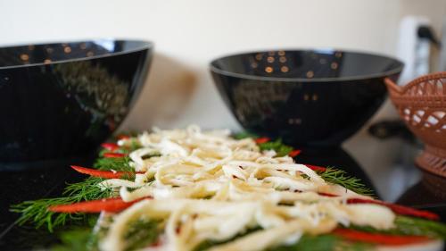 two bowls of food on top of a table at Bellezza Hotel in Istanbul