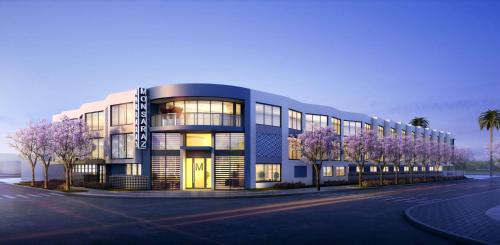 a rendering of a building with purple trees in front of it at The Monsaraz San Diego, Tapestry Collection By Hilton in San Diego