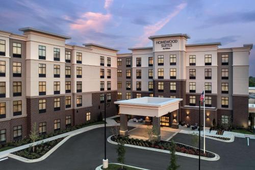 a rendering of the front of the hampton inn suites at Homewood Suites By Hilton Louisville Airport in Louisville