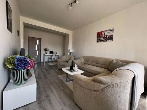 Posezení v ubytování Bright and Comfy Apartment with Free Parking