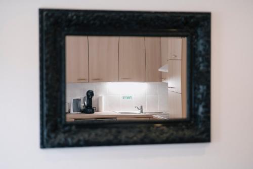 Kuchyň nebo kuchyňský kout v ubytování Kaiser Apartments