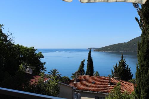 a view of the lake from a house at Guest House Tomanovic in Herceg-Novi