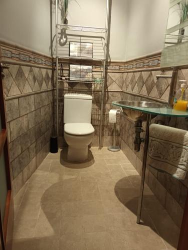 a bathroom with a toilet and a sink at CA PEPICA in Anna