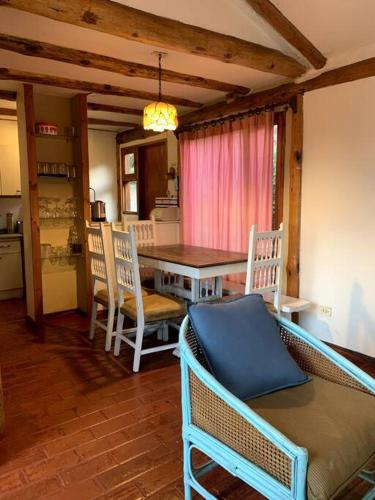 Dapur atau dapur kecil di Agradable y Acogedora casa de playa