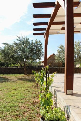 a plant in a garden under a pergola at FJAKA - Kuća za odmor - NP Krka in Drniš