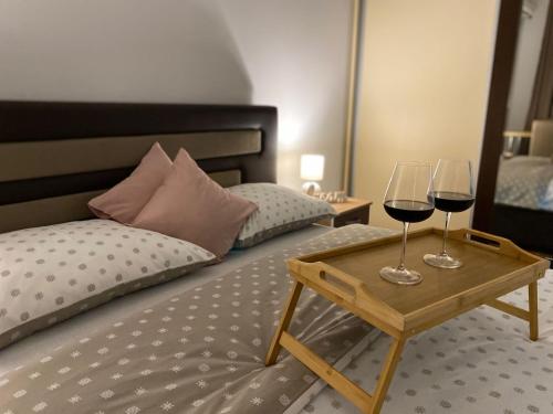 Krevet ili kreveti u jedinici u okviru objekta Apartman NS Dan CENTAR