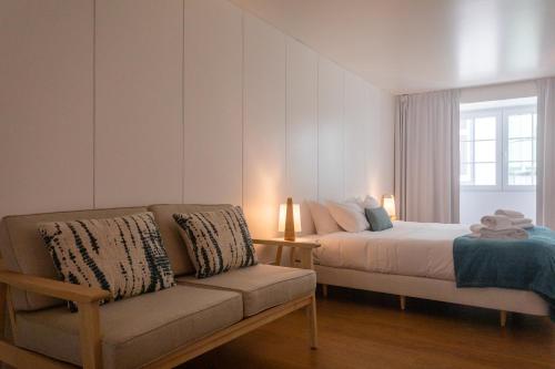 Postel nebo postele na pokoji v ubytování Val 23 Loft