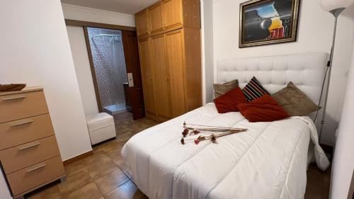 Ένα ή περισσότερα κρεβάτια σε δωμάτιο στο Mirador Relax La Caeira en Pontevedra