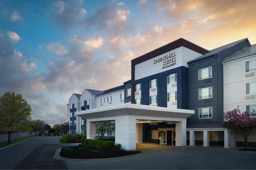 a rendering of a hotel with a building at SpringHill Suites Kansas City Overland Park in Overland Park