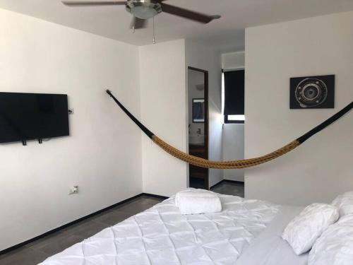 Ліжко або ліжка в номері Casa Amarillo Rest and Privacy Altabrisa