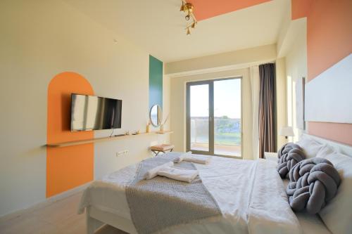 Postel nebo postele na pokoji v ubytování New Inn Hotel Cadde 54 Mall