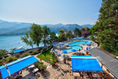 an aerial view of a resort with a swimming pool at Village Club Les Hyvans in Chorges