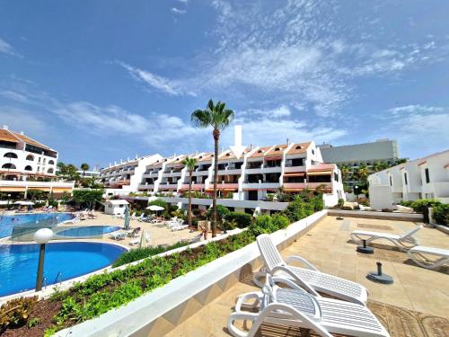 a view of the pool at the resort at Parque Santiago 1 F-348 by TENERIFE DREAM PROPERTIES in Playa de las Americas