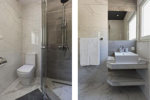 Bilik mandi di Luxury Villa Miriam with private pool and jet pool near Dubrovnik