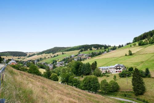 a view of a town in the hills at Haus Bergruh Fuchsbau in Todtnauberg