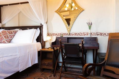 Oreiades Guesthouseにあるベッド