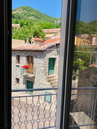 a view of a building from a window at Tempio Aurora in San Costantino Albanese
