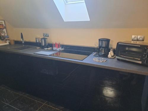 Dapur atau dapur kecil di AnnaRosa Apartman
