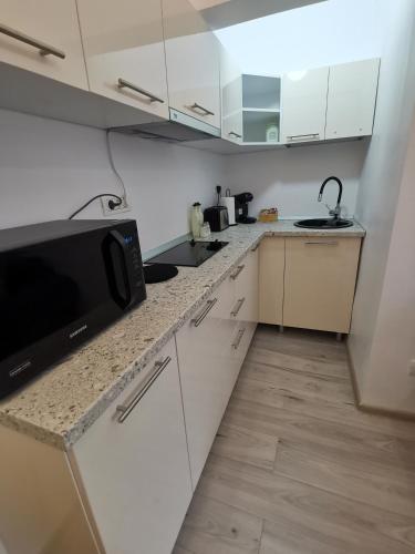 Η κουζίνα ή μικρή κουζίνα στο Iris's apartament