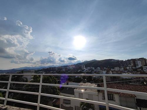 a view of a city from a balcony at Design Studio Apartment with balcony and view in central and quiet area in Cali