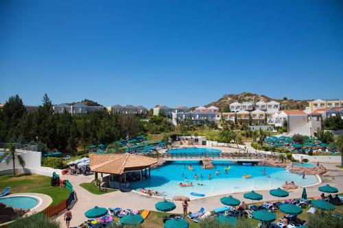 an overhead view of a pool at a resort at Cyprotel Faliraki in Faliraki