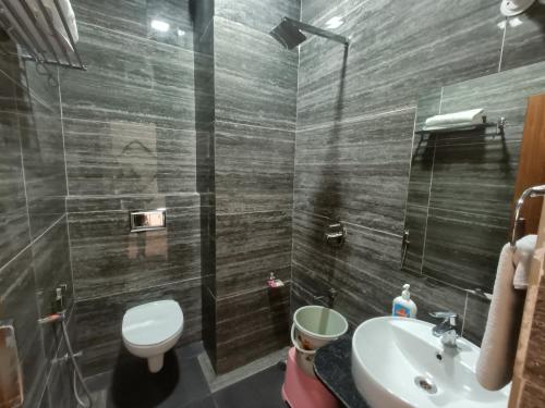 uma casa de banho com um WC e um lavatório em Hotel Dream Orchid em Pushkar