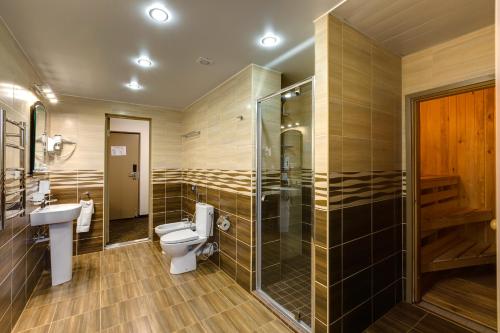 Koupelna v ubytování Liivarand Hotel