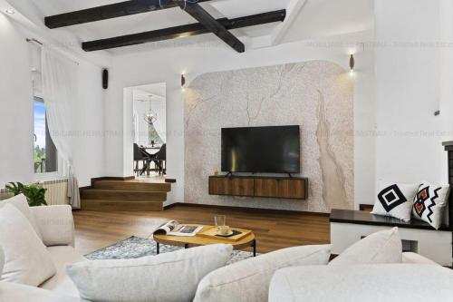 TV a/nebo společenská místnost v ubytování Green Luxury Villa
