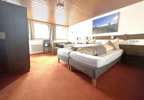 Postel nebo postele na pokoji v ubytování Hotel Zartenbach
