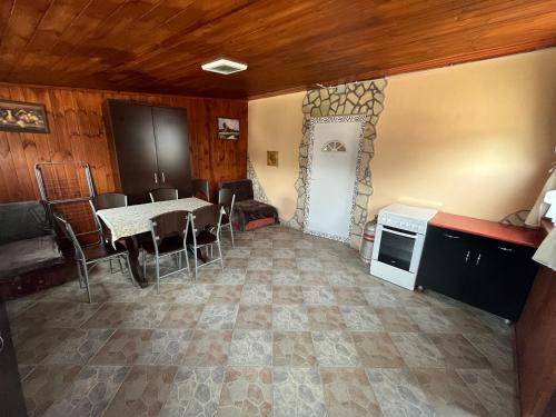 Dapur atau dapur kecil di Tiszavirág apartman
