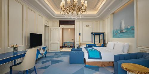 TV a/nebo společenská místnost v ubytování Crowne Plaza Dongying by IHG