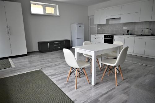 Kuchyň nebo kuchyňský kout v ubytování Bright and cozy apartment nr. 1