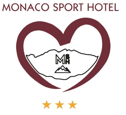 a heart with the mongolia sport hotel logo at Monaco Sport Hotel in Santo Stefano di Cadore