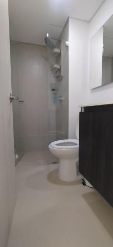 Koupelna v ubytování Apartamento lujoso junto al lago