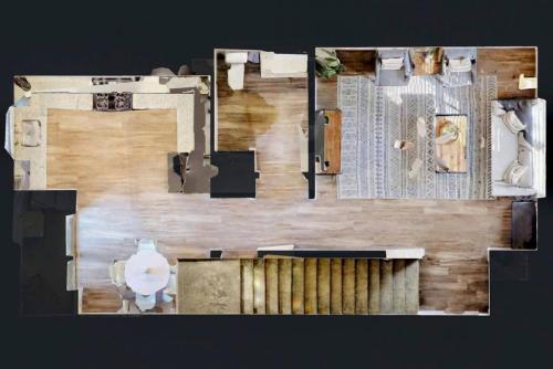 a floor plan of a bathroom with a toilet at Deluxe Serene Home with Centralized AC and Near Grocery in Chico