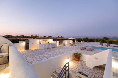a view of a villa with a swimming pool at Villa Virginia in Ambelas