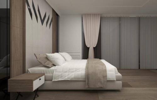 Postel nebo postele na pokoji v ubytování SERRAPART SUİTE