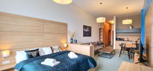 Khu vực ghế ngồi tại LUXURY Apartments Hrebienok C411