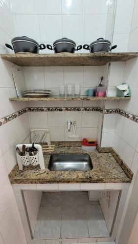 Virtuvė arba virtuvėlė apgyvendinimo įstaigoje HospedaCopa 1202 - Vista Lateral Mar